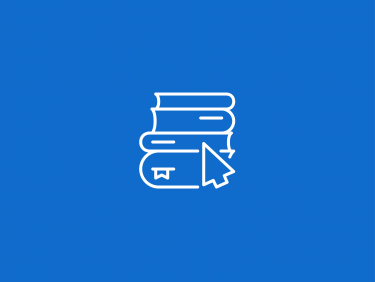Stack of books with mouse pointer (Icon)